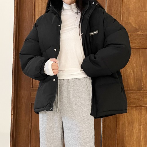 쁘띠 웰론 후드 숏 패딩 점퍼-JB248