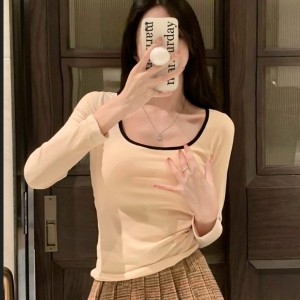 가을겨울 심쿵핏 여리 스퀘어넥 티 HES-061