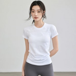 여성 스포츠 슬림 티셔츠 피트니스 요가 러닝 반팔티