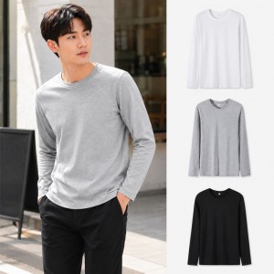 남성 라운드넥 무지 긴팔 티셔츠 이너티