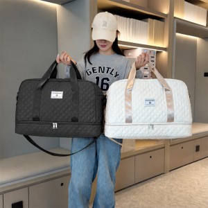 다이아패턴 슈즈슬롯 대용량 스포츠백 ELG-295