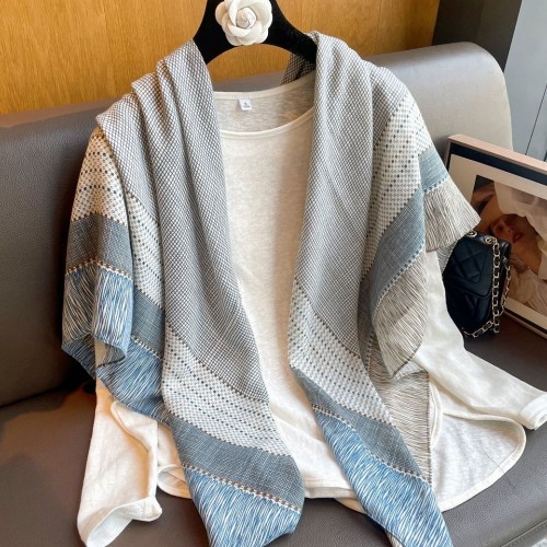 모던 배색 포인트 레이어드 숄스카프