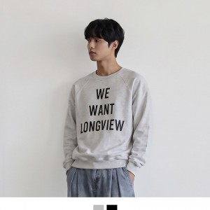 남자 레터링 맨투맨 영문프린트 데일리룩