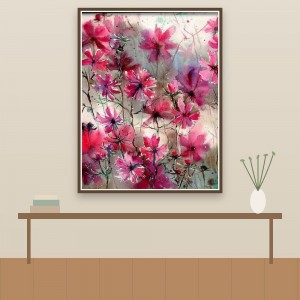 DIY 명화그리기 핑크꽃 40x50